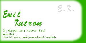 emil kutron business card